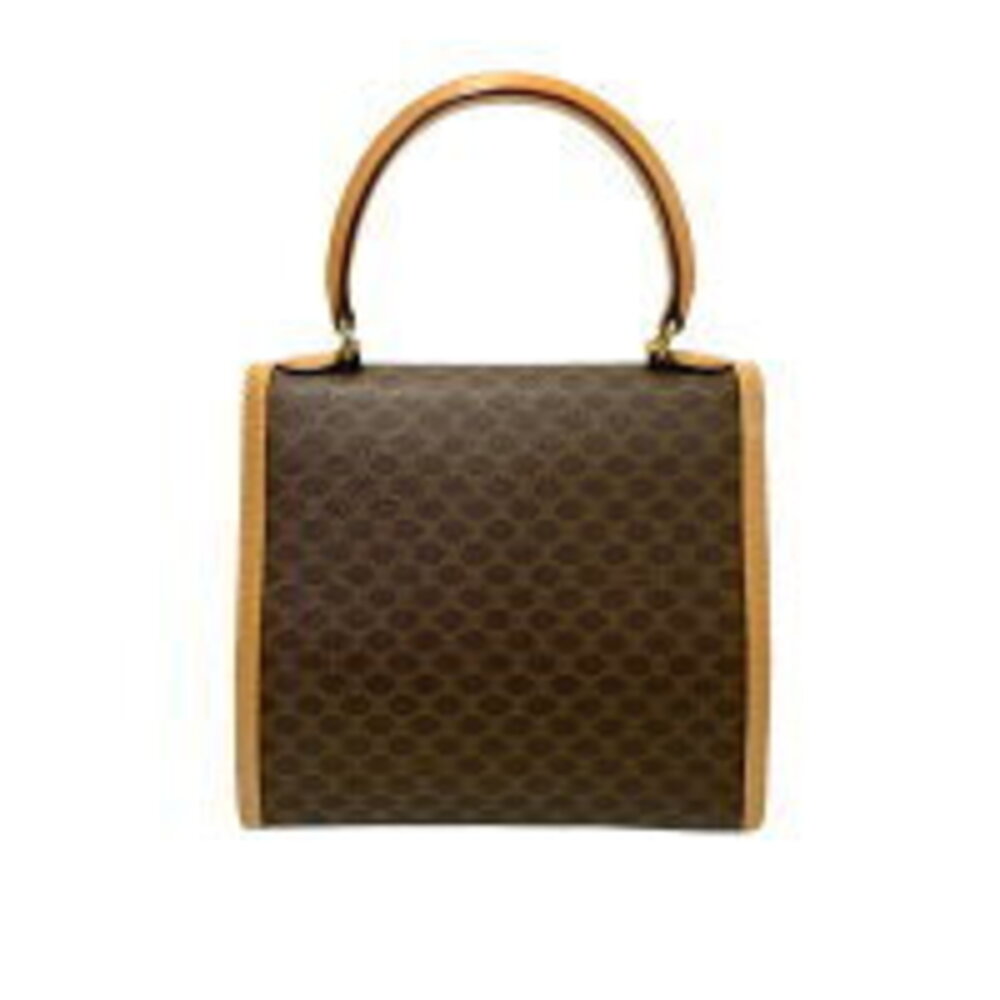 CELINE Macadam Blazon Triomphe logo ring leather handbag shoulder bag brown - Picture 4 of 10